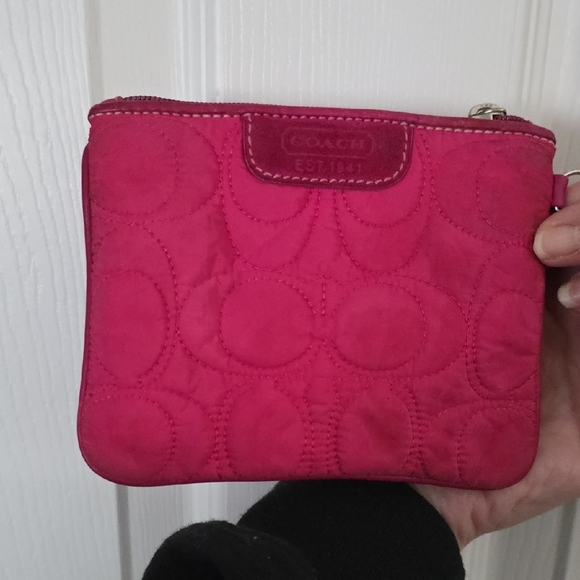 COACH NYLON Quilted Wristlet - Picture 2 of 8